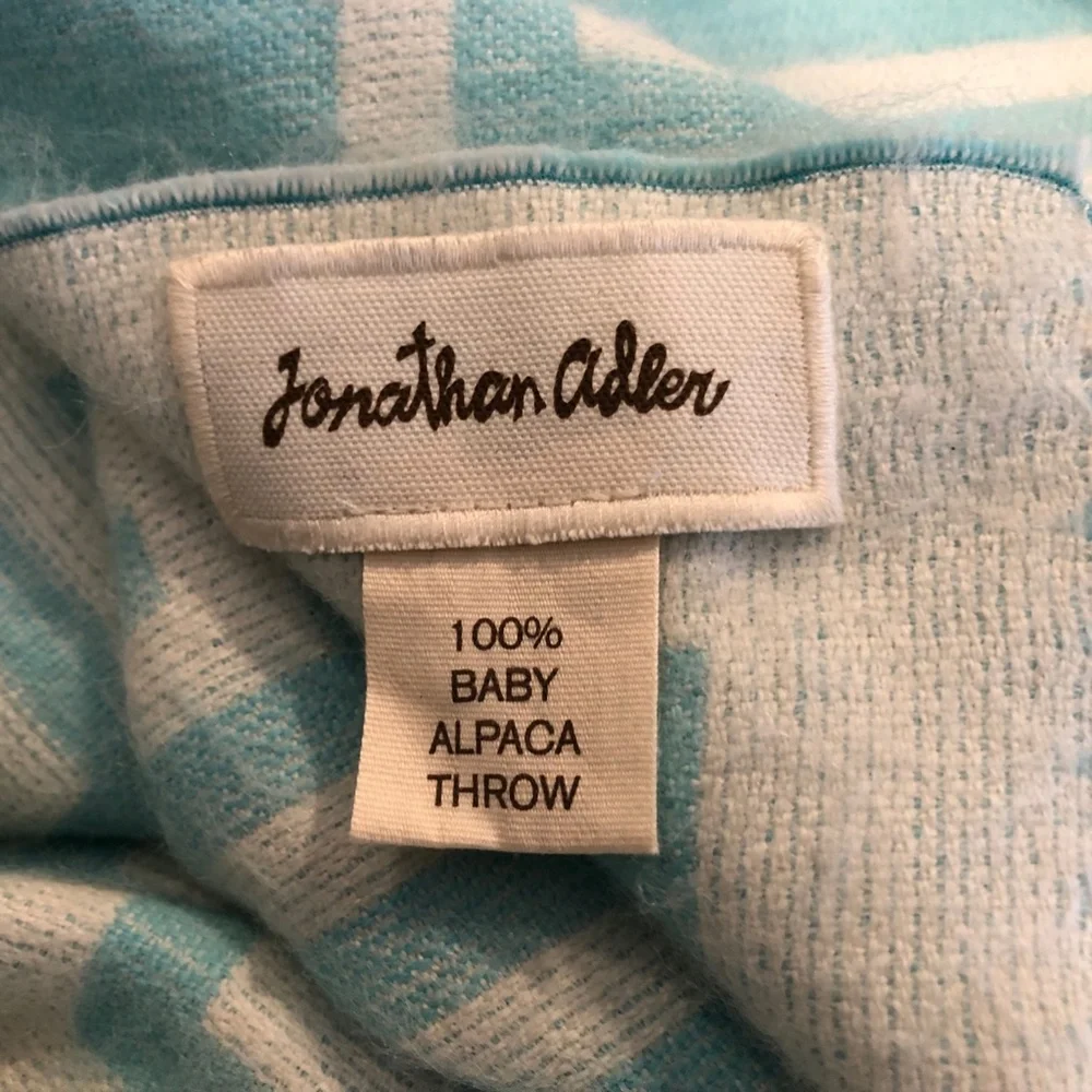 Jonathan Adler Baby Alpaca Throw EUC